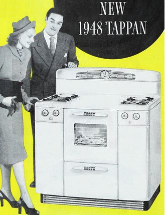 Реклама первой бытовой микроволновки от компании "Tappan"