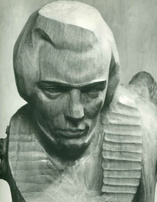 Деревянная модель головы А.В. Кольцова, изготовленная П.И. Бондаренко