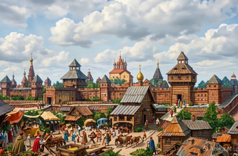 Воронеж конца 17-го века. Реконструкция.