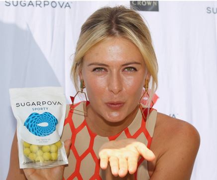 Рис.3.3. Мария Шарапова рекламирует конфеты под своей торговой маркой.